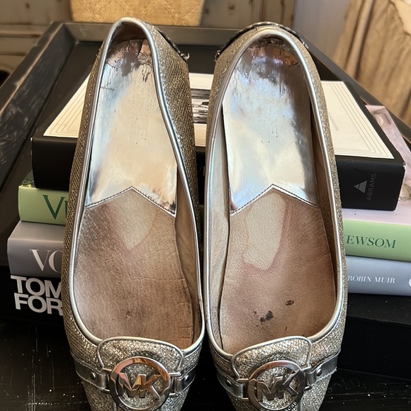 Michael Kors silver ballet flats. - Picture 6 of 6